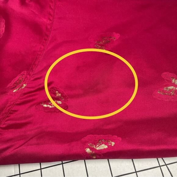 Abvien Vintage SILK Prink Gold Butterfly Bomber Jacket Barbie Zip Up Collared L - Picture 12 of 12